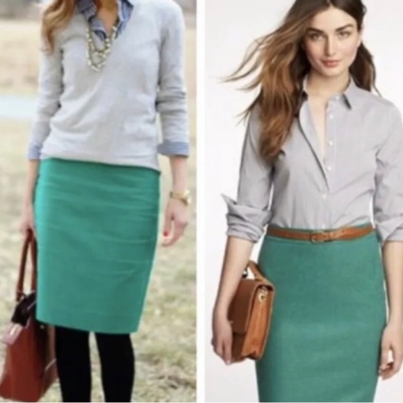 J. Crew Factory Dresses & Skirts - J Crew Vibrant Green Pencil Skirt